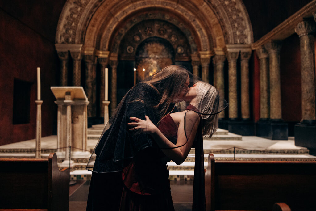 Gothic Art Museum engagement session in orlando florida